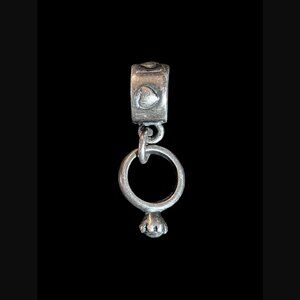 Michael Anthony Oxidized 925 Sterling Engagement Ring Dangle Bracelet Charm